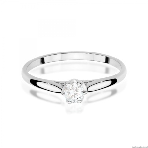 Pierścionek W0672 Diament 0,18ct białe złoto