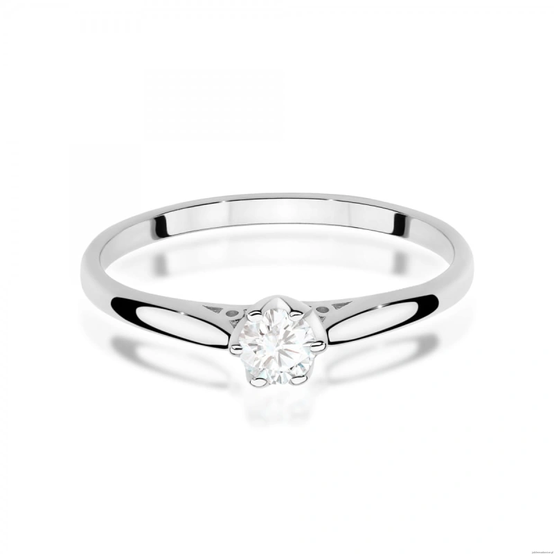 Pierścionek W0672 Diament 0,18ct białe złoto