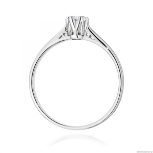 Pierścionek W0672 Diament 0,18ct białe złoto