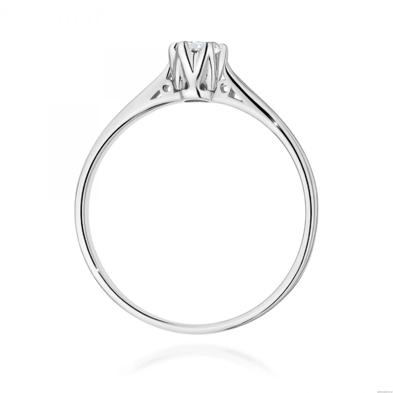 Pierścionek W0672 Diament 0,18ct białe złoto