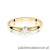 Pierścionek W0672 Diament 0,10ct żółte złoto