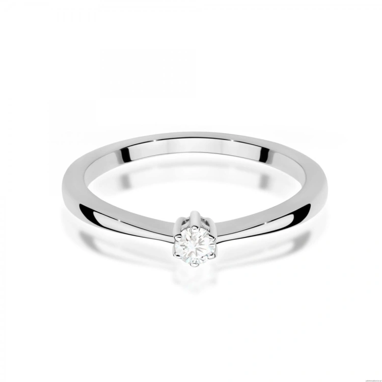 Pierścionek W0675 Diament białe złoto