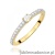 Pierścionek W0676 z diamentami żółte złoto