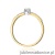 Pierścionek W0680 z diamentami żółte złoto