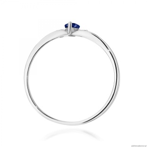 Pierścionek W0681 Szafir 0,30ct białe złoto