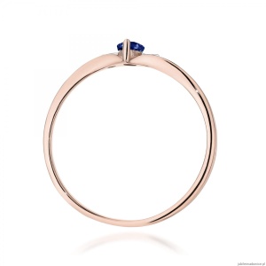 Pierścionek W0681 Szafir 0,30ct różowe złoto