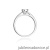 Pierścionek W0007 Diament Laboratoryjny 0,08ct białe złoto