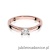Pierścionek W0007 Diament Laboratoryjny 0,08ct różowe złoto