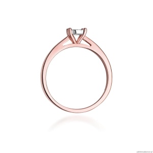 Pierścionek W0007 Diament Laboratoryjny 0,08ct różowe złoto
