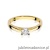 Pierścionek W0007 Diament Laboratoryjny 0,08ct żółte złoto
