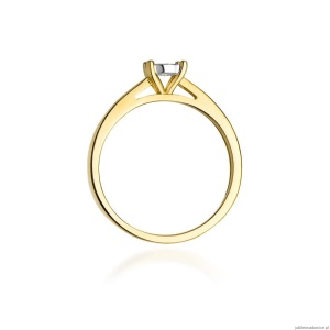 Pierścionek W0007 Diament Laboratoryjny 0,08ct żółte złoto
