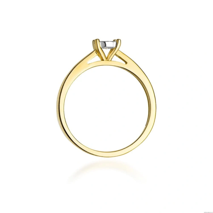 Pierścionek W0007 Diament Laboratoryjny 0,08ct żółte złoto
