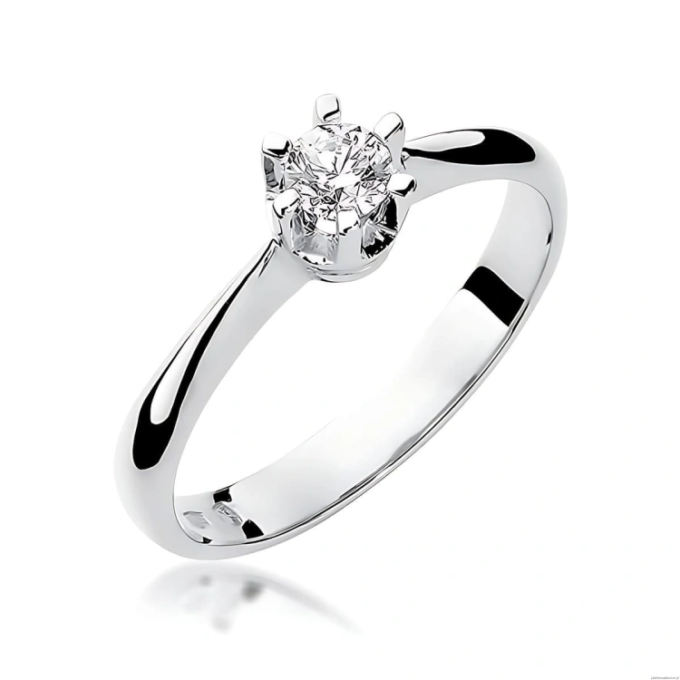 Pierścionek W0036 Diament Laboratoryjny 0,25ct białe złoto
