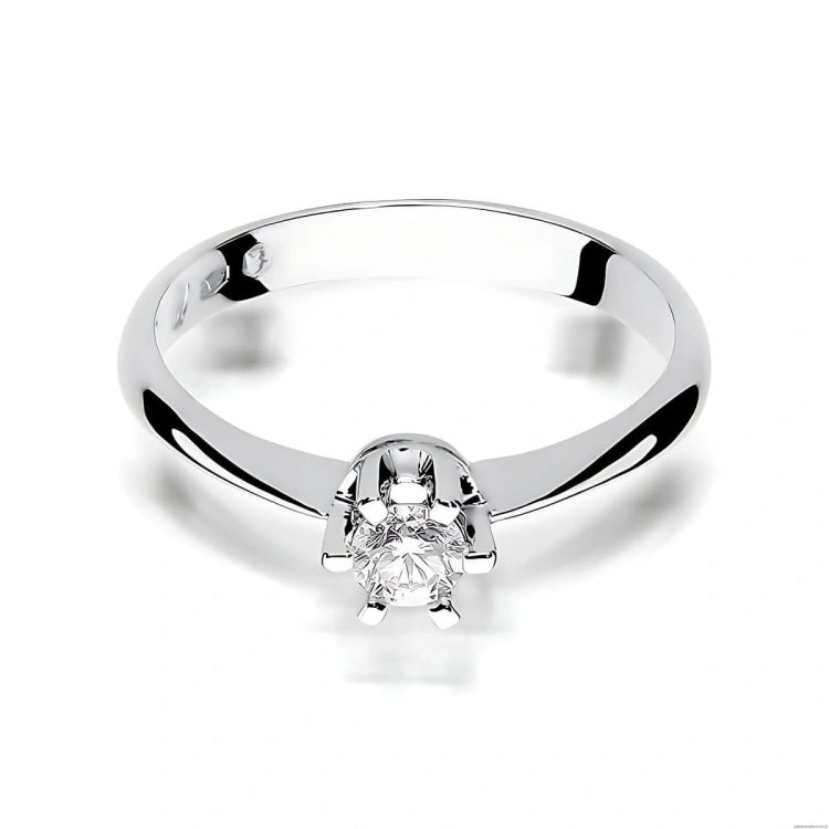 Pierścionek W0036 Diament Laboratoryjny 0,25ct białe złoto