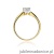 Pierścionek W0036 Diament Laboratoryjny 0,25ct żółte złoto