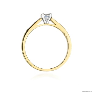 Pierścionek W0052 Diament Laboratoryjny 0,30ct żółte złoto