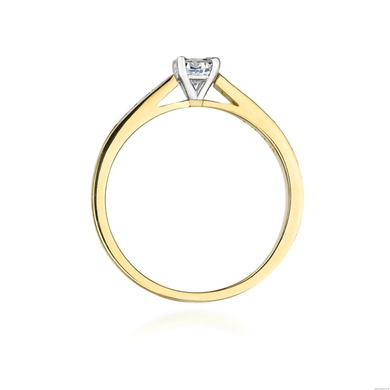 Pierścionek W0052 Diament Laboratoryjny 0,30ct żółte złoto
