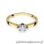 Pierścionek W0062 Diament Labolatoryjny 0,15ct żółte złoto