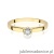 Pierścionek W0222 Diament Laboratoryjny 0,15ct żółte złoto