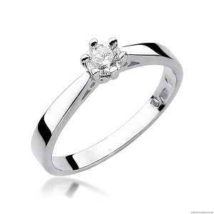 Pierścionek W229B Diament Laboratoryjny 0,25ct białe złoto