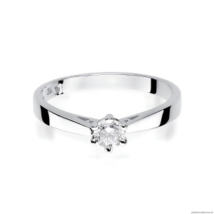 Pierścionek W229B Diament Laboratoryjny 0,25ct białe złoto