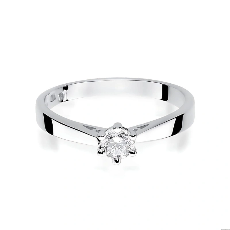 Pierścionek W229B Diament Laboratoryjny 0,25ct białe złoto