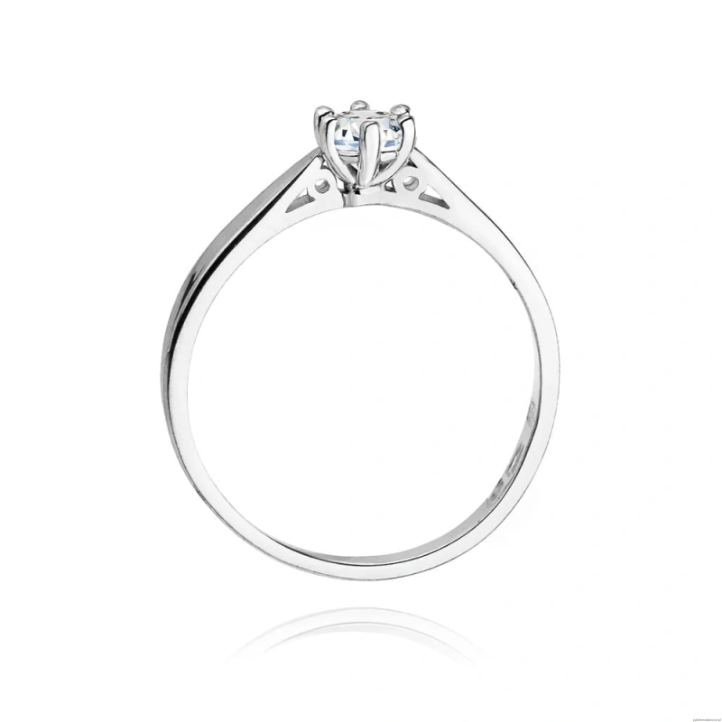 Pierścionek W229B Diament Laboratoryjny 0,25ct białe złoto