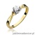 Pierścionek W0329 Diament Labolatoryjny 0,10ct żółte złoto
