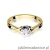 Pierścionek W0329 Diament Labolatoryjny 0,10ct żółte złoto