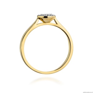 Pierścionek W0362 Diament Laboratoryjny 0,12ct żółte złoto