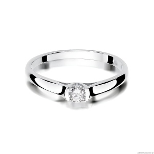 Pierścionek W0369 Diament Laboratoryjny 0,15ct białe złoto