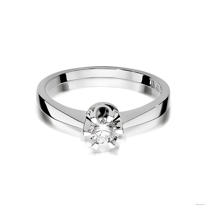 Pierścionek W408 Diament Laboratoryjny 0,25ct białe złoto