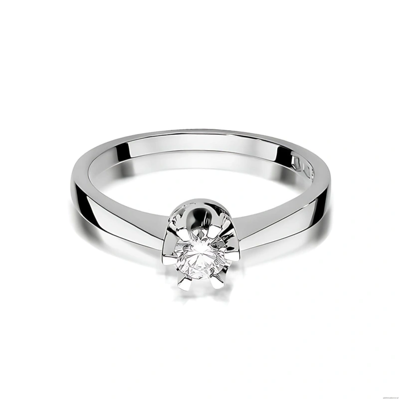Pierścionek W408 Diament Laboratoryjny 0,25ct białe złoto