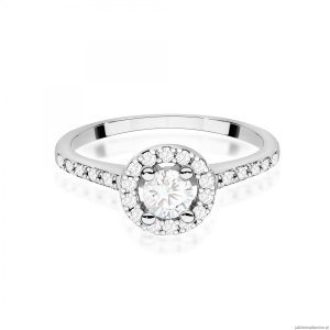 Pierścionek W477 Diament Laboratoryjny 0,30ct białe złoto