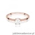 Pierścionek W0581 Diament Laboratoryjny 0,30ct różowe złoto
