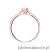 Pierścionek W0581 Diament Laboratoryjny 0,30ct różowe złoto