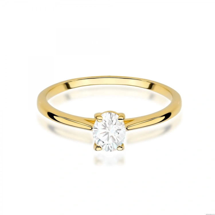 Pierścionek W0581 Diament Laboratoryjny 0,30ct żółte złoto