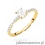 Pierścionek W0582 diament laboratoryjny 0,30ct żółte złoto