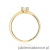 Pierścionek W0582 diament laboratoryjny 0,30ct żółte złoto