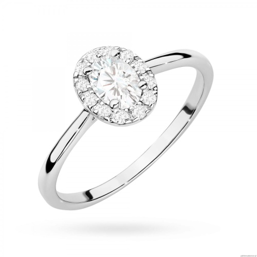 Pierścionek W0583 Diament Laboratoryjny 0,30ct białe złoto