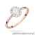 Pierścionek W0583 Diament Laboratoryjny 0,30ct różowe złoto