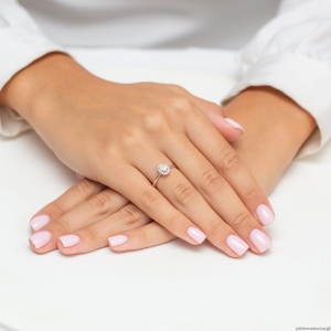 Pierścionek W0583 Diament Laboratoryjny 0,30ct różowe złoto