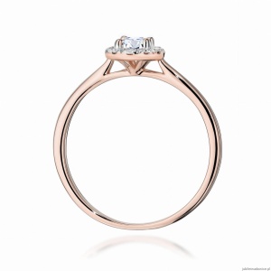 Pierścionek W0583 Diament Laboratoryjny 0,30ct różowe złoto