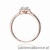 Pierścionek W0583 Diament Laboratoryjny 0,30ct różowe złoto
