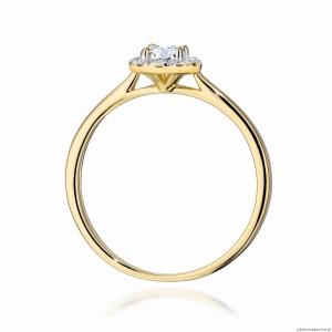 Pierścionek W0583 Diament Laboratoryjny 0,30ct żółte złoto