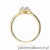Pierścionek W0583 Diament Laboratoryjny 0,30ct żółte złoto