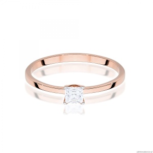 Pierścionek W0587 Diament Laboratoryjny 0,30ct różowe złoto