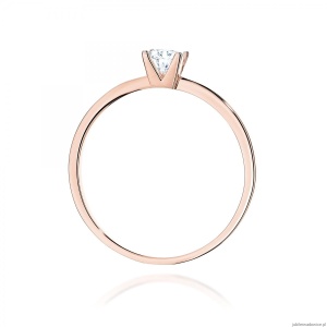 Pierścionek W0587 Diament Laboratoryjny 0,30ct różowe złoto