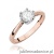 Pierścionek W0605 Diament Laboratoryjny 0,30ct różowe złoto