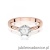 Pierścionek W0605 Diament Laboratoryjny 0,30ct różowe złoto